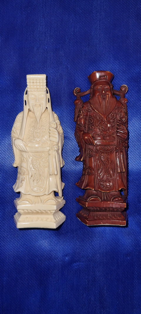 Jeu d'échec en ivoire et plateau en érable