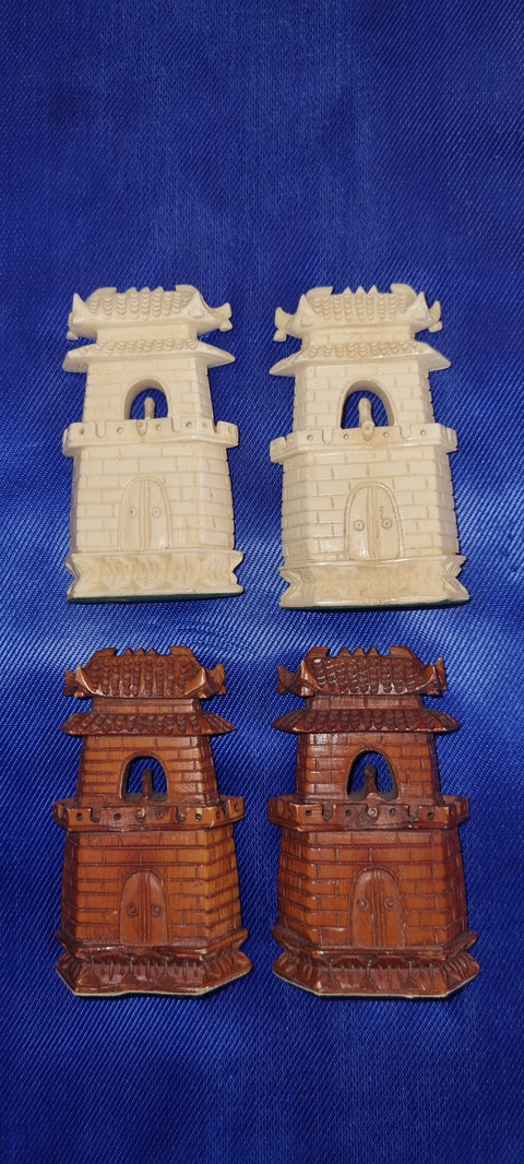 Jeu d'échec en ivoire et plateau en érable