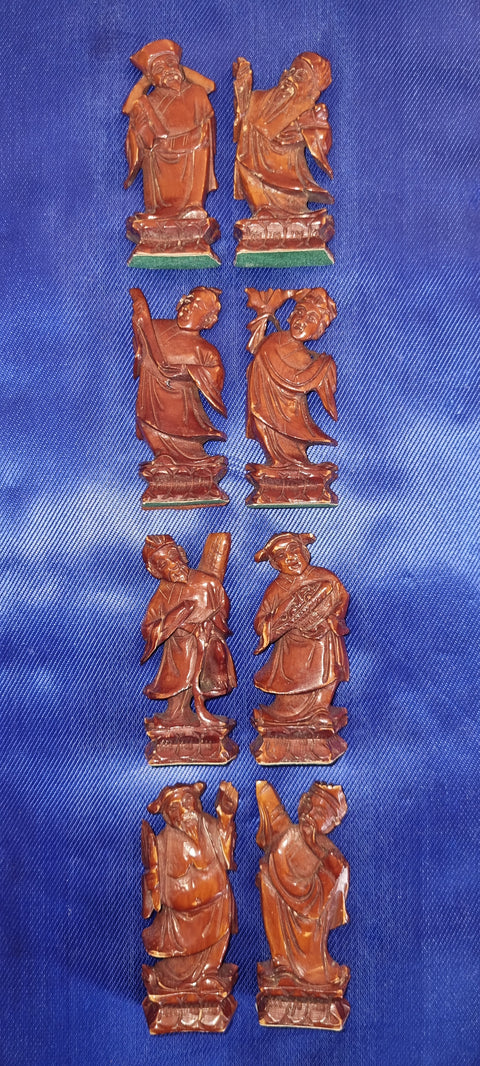 Jeu d'échec en ivoire et plateau en érable